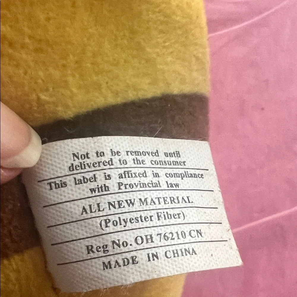 Striped Bee Dog Toy - Yellow and Brown